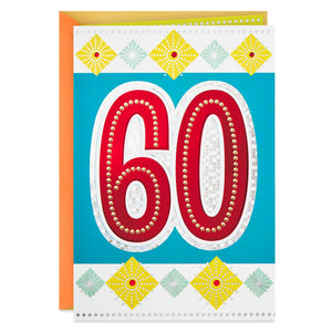 Bright and Bold 60th Birthday Card