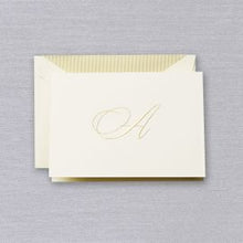 Load image into Gallery viewer, Crane Engraved Initial Note - A
