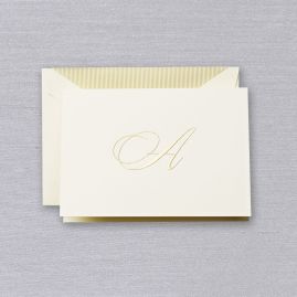 Crane Engraved Initial Note - A
