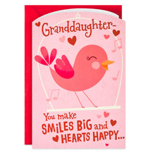 Load image into Gallery viewer, Smiles and Happy Hearts Valentine's Day Card for Granddaughter
