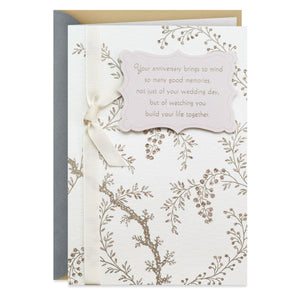 Flowering Branches Anniversary Card for Son and Daughter-in-Law