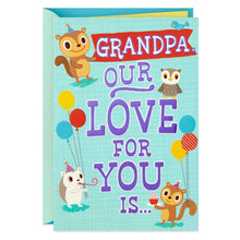 Load image into Gallery viewer, Woodland Critters Birthday Card for Grandpa
