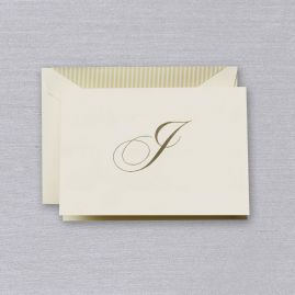 Crane Engraved Initial Note - I