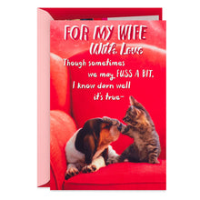 Load image into Gallery viewer, Puppy and Kitten Pop-Up Valentine's Day Card for Wife
