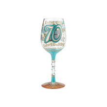 Load image into Gallery viewer, Lolita - 70th Birthday Hand Painted Wine Glass

