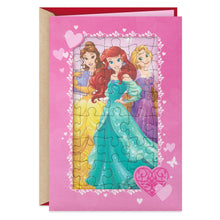 Load image into Gallery viewer, Disney Princess Valentine's Day Card With Puzzle
