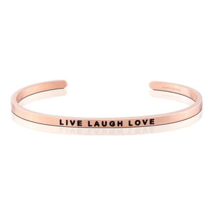 Live Love Laugh Bracelet-Silver, Gold and Rose gold