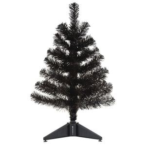 Miniature Keepsake Ornament Black Christmas Tree, 18"