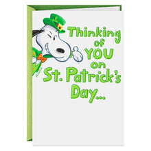 Load image into Gallery viewer, Peanuts® Snoopy Happy Dance Musical St. Patrick&#39;s Day Card

