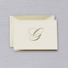 Load image into Gallery viewer, Crane Engraved Initial Note - G
