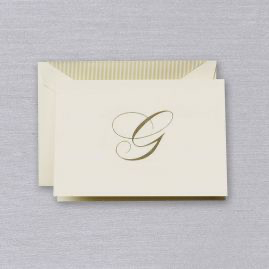 Crane Engraved Initial Note - G