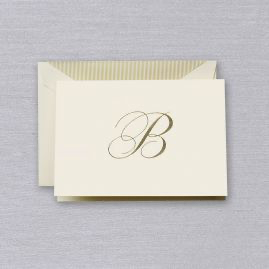 Crane Engraved Initial Note - B