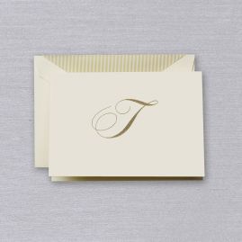 Crane Engraved Initial Note - T