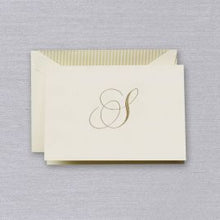 Load image into Gallery viewer, Crane Engraved Initial Note - S
