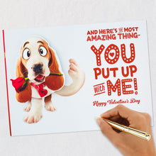 Load image into Gallery viewer, Cute Dog Love You Funny Romantic Pop-Up Valentine&#39;s Day Card
