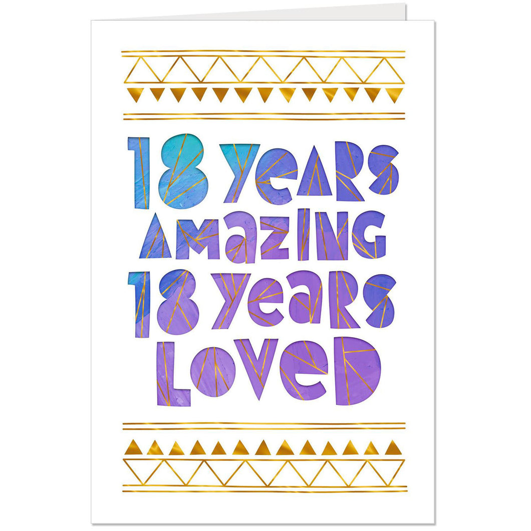 Loved and Amazing 18th Birthday Card