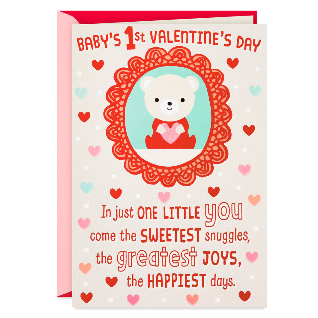 Sweetest Snuggles Baby's First Valentine's Day Card
