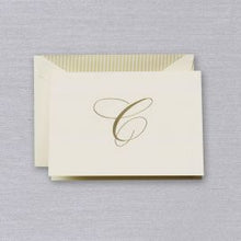 Load image into Gallery viewer, Crane Engraved Initial Note - C
