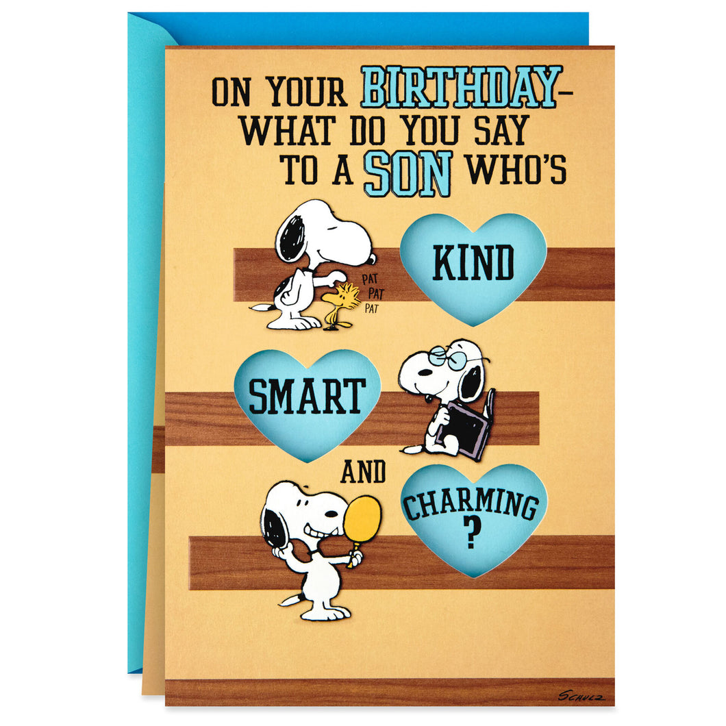 Peanuts® Snoopy Kind, Smart and Charming Birthday Card for Son
