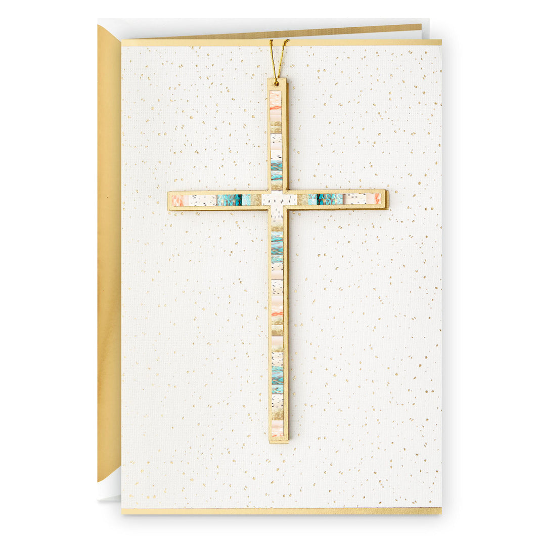 Blank Card With Painted Cross Decoration