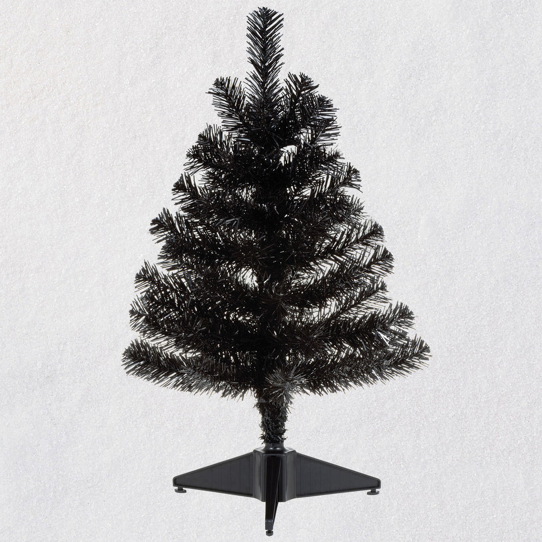 Miniature Keepsake Ornament Black Christmas Tree, 18