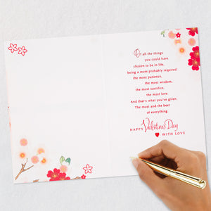 Patience, Wisdom, Love Valentine's Day Card for Mom