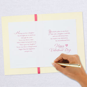 Proud of Daughter Valentine's Day Card