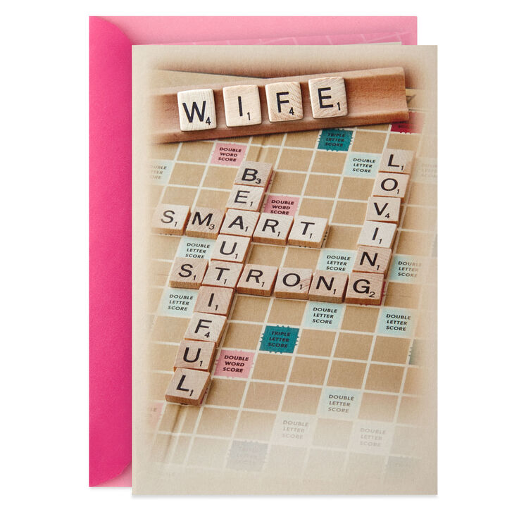 Hasbro® Scrabble® Words of Love Valentine's Day Card for Wife