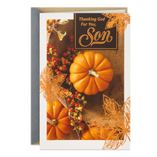 Load image into Gallery viewer, Thanking God for You Religious Thanksgiving Card for Son
