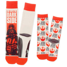 Load image into Gallery viewer, Star Wars™ Darth Vader™ and Jedi in Training Adult and Child Novelty Crew Socks, Set of 2

