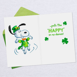 Peanuts® Snoopy Happy Dance Musical St. Patrick's Day Card