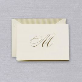 Crane Engraved Initial Note - M