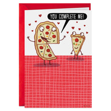 Load image into Gallery viewer, Big Pizza My Heart Funny Valentine's Day Card

