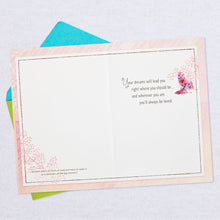 Load image into Gallery viewer, Follow Your Path Congratulations Card for Granddaughter With Removable Token
