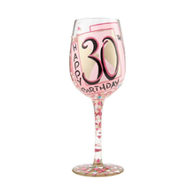 Load image into Gallery viewer, Lolita - 30th Birthday Hand Painted Wine Glass
