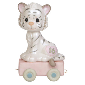 Precious Moments® 16 and Feline Fine White Bengal Tiger Figurine, Age 16