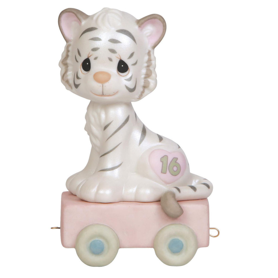 Precious Moments® 16 and Feline Fine White Bengal Tiger Figurine, Age 16